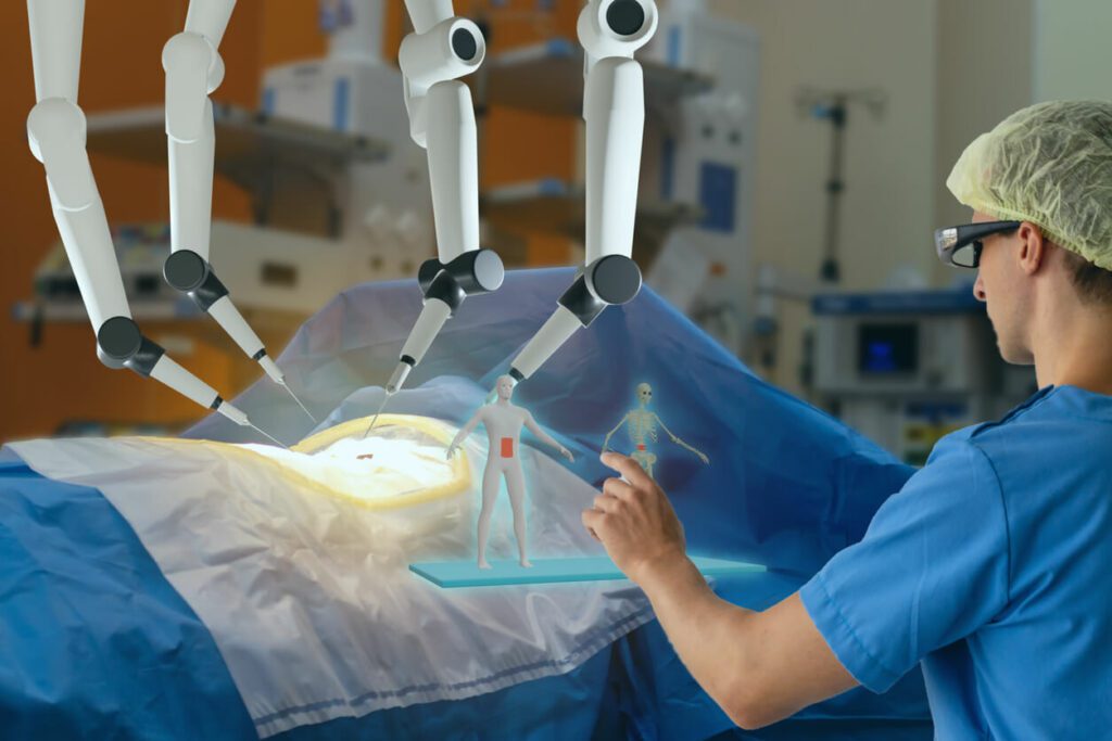 orthopedic suregons performing robotic surgery